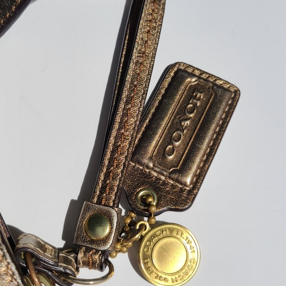 Retired Coach Signature Brown Tote Bronze … - Picture 7 of 16